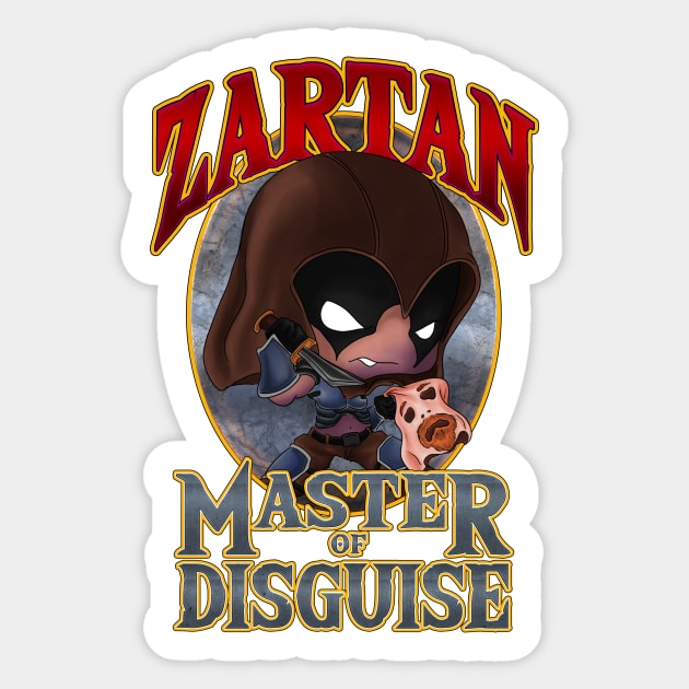 Zartan Master of Disguise Sticker by steviezee